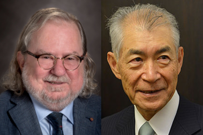 Prof.dr. James P. Allison și prof.dr.Tasuku Honjo împart Nobelul pentru Medicină în 2018. FOTO: Karolinska Institutet 