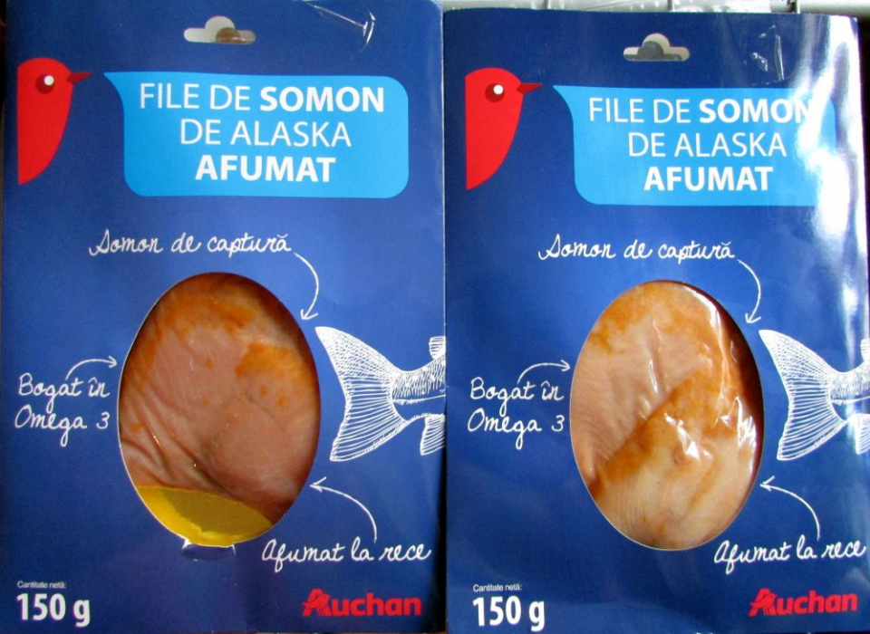 Două loturi de somon afumat proveniența Alaska de la Auchan au listeria monocitogenes
