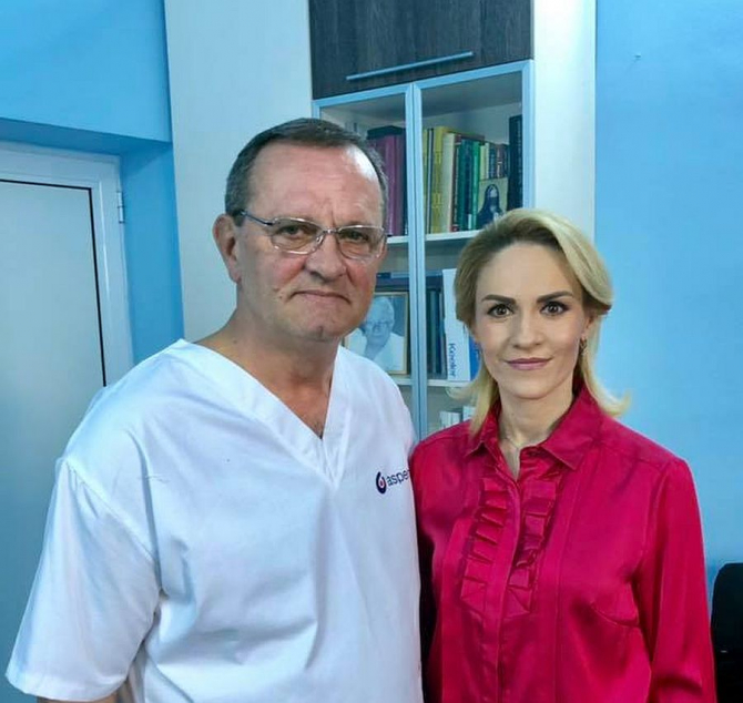 Gabriela Firea și conf.dr. Iulian Brezean, în ianuarie 2019. Foto: Facebook