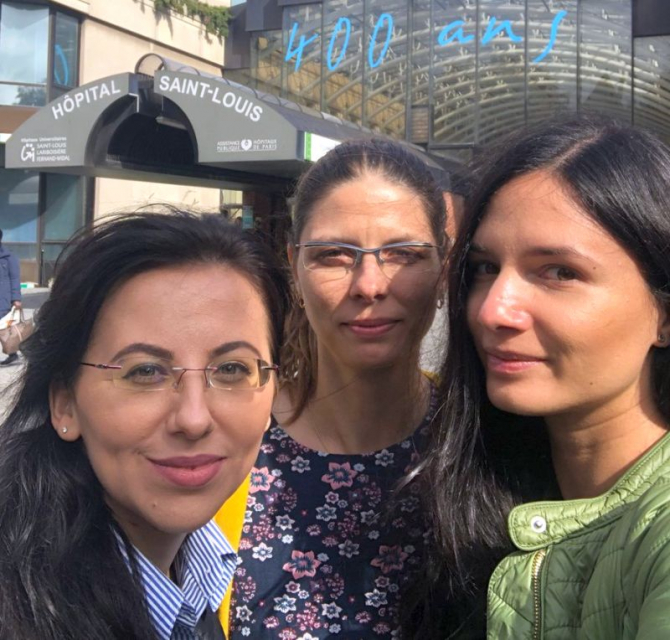 Dr Doina Nacea, dr Siramona Popescu și dr Angela Tecuceanu s-au specializat în spitalele franceze în tratarea arsurilor. Foto: Ambasada Franței în România/Twitter
