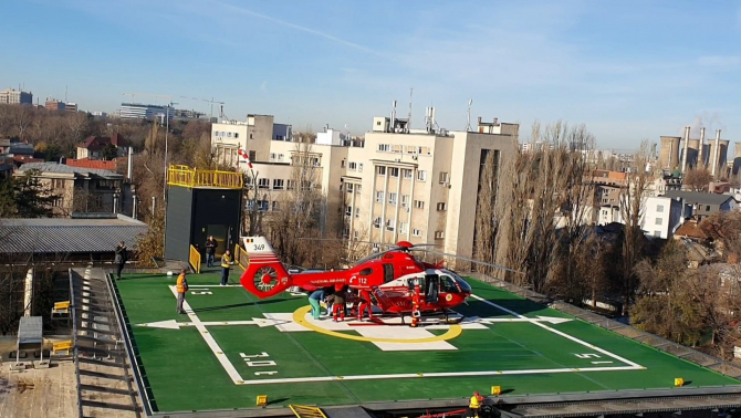 Heliportul Spitalului Universitar de Urgenţă Bucureşti FOTO Facebook