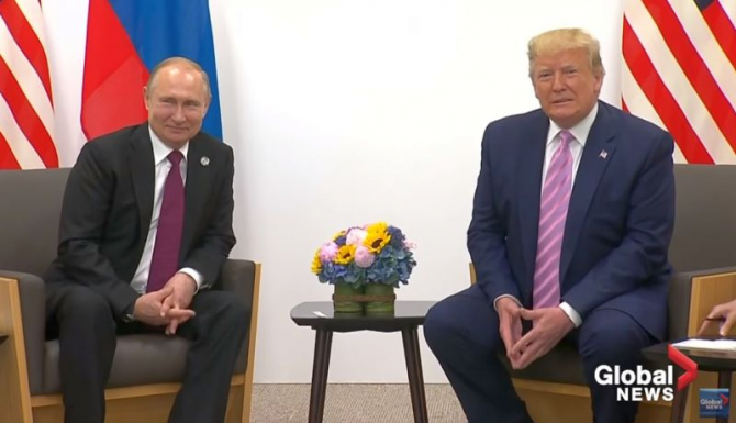 Vladimit Putin și Donald Trump. Foto: Print screen Global News