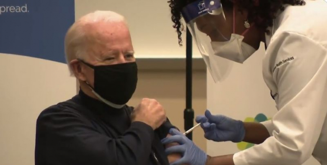 Joe Biden, vaccinat anti COVID-19. Foto: Print screen ABC News