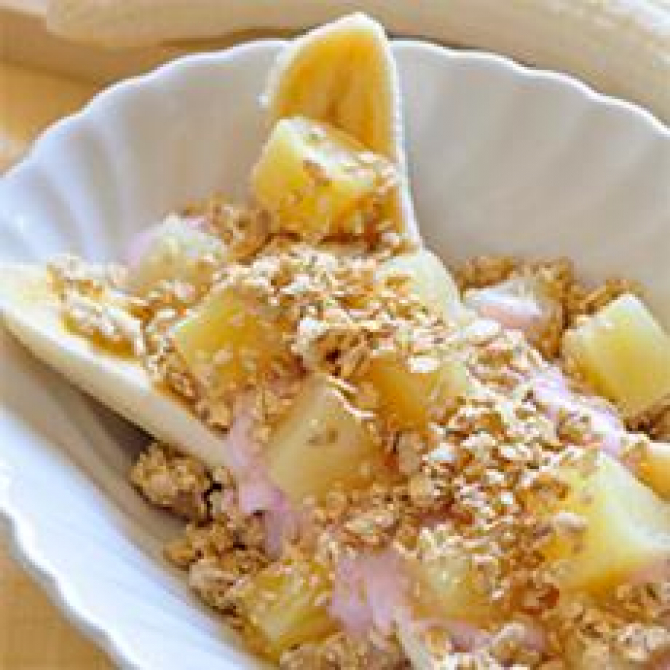 Banana split, un mic dejun sănătos și gustos   Foto: Medline Plus