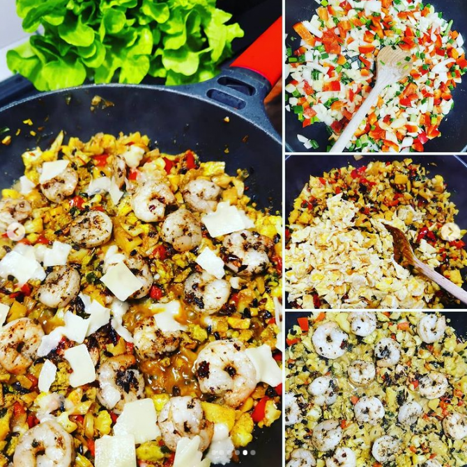 Rețetă Paella super-sănătoasă, fără carbohidrați, FOTO instagram Andreea Marin
