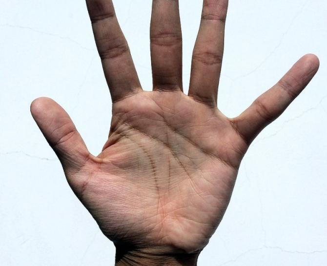 Litera M formată în palmă este semnul că destinul ți-a pregătit ceva minunat. Foto: Pixabay