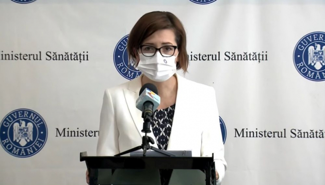 Ministrul Sănătății, Ioana Mihăilă. Foto: Print screen conferință