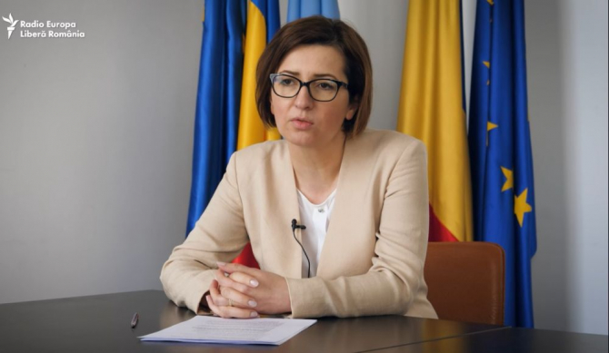 Ioana Mihăilă, despre tichetele de masă care vor stimula vaccinarea contra COVID-19. Foto: Print screen Europa Liberă România
