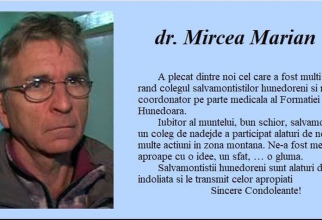 Dr Mircea Marian, de la Salvamont Hunedoara, a decedat. Foto: Facebook / Salvamont Hunedoara