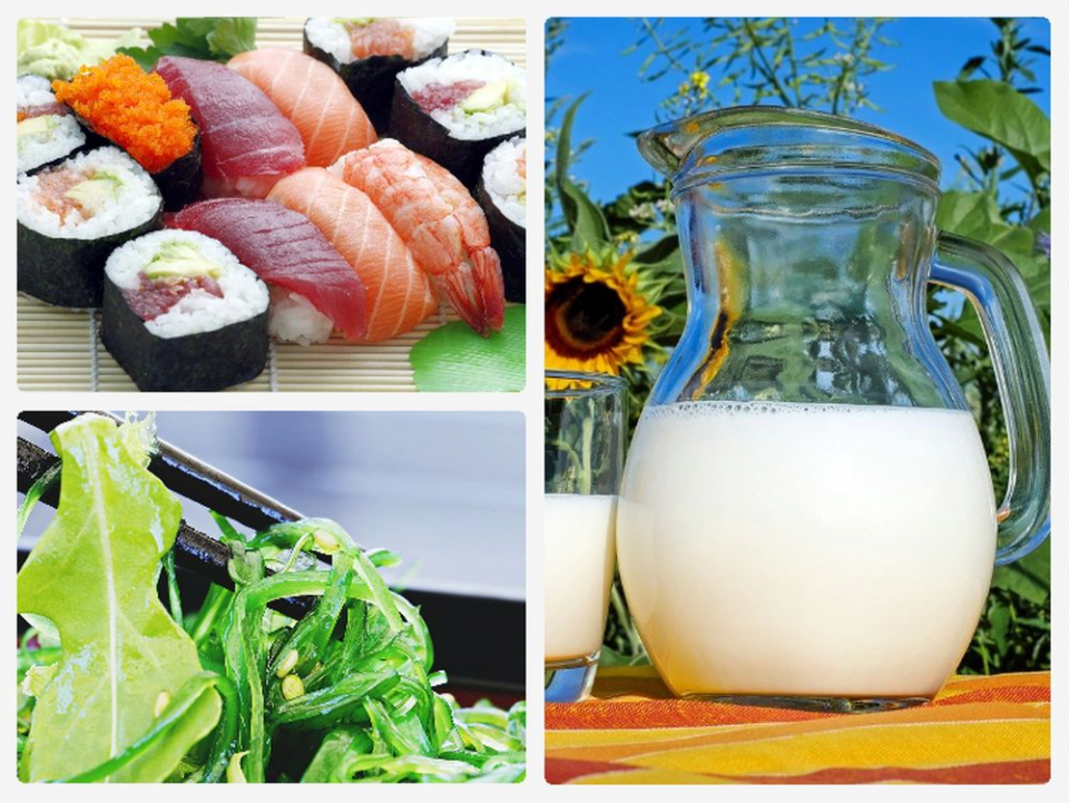 Alimentele din care obții iod, ca să eviți deficiența. Foto colag: Pixabay