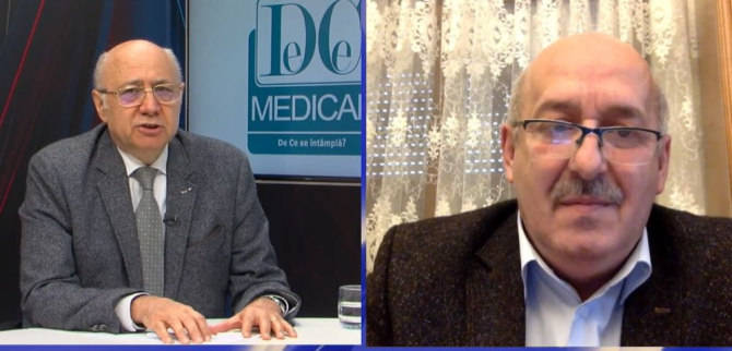 Prof dr Irinel Popescu și prof dr Ciprian Duță. Foto: DC Medical