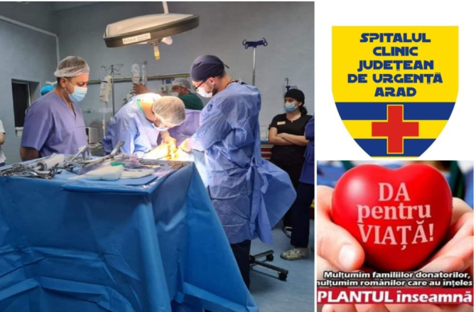 Transplant: 3 vieți slavate de un donator de la Spitalul Județean Arad. Foto: ANT