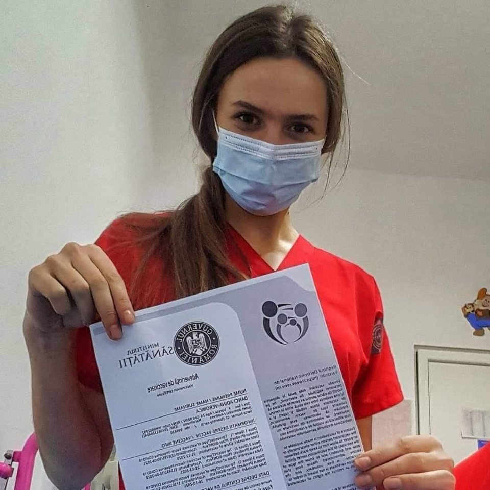 Adina Kofă  FOTO: Facebook Ro Vaccinare
