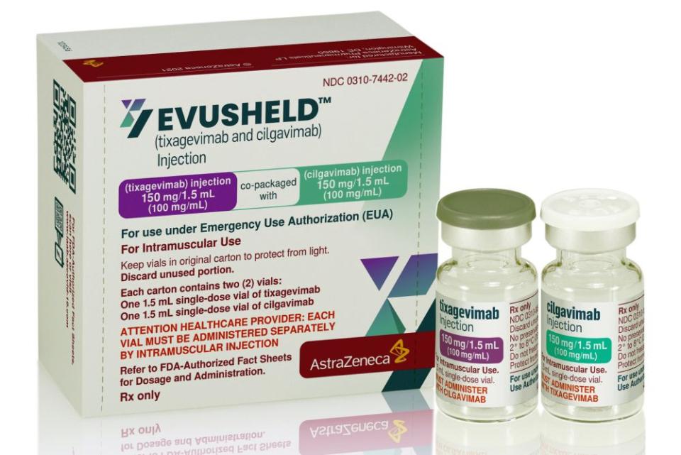 Evusheld, anticorpul monoclonal produs de AstraZeneca. Foto: AstraZeneca